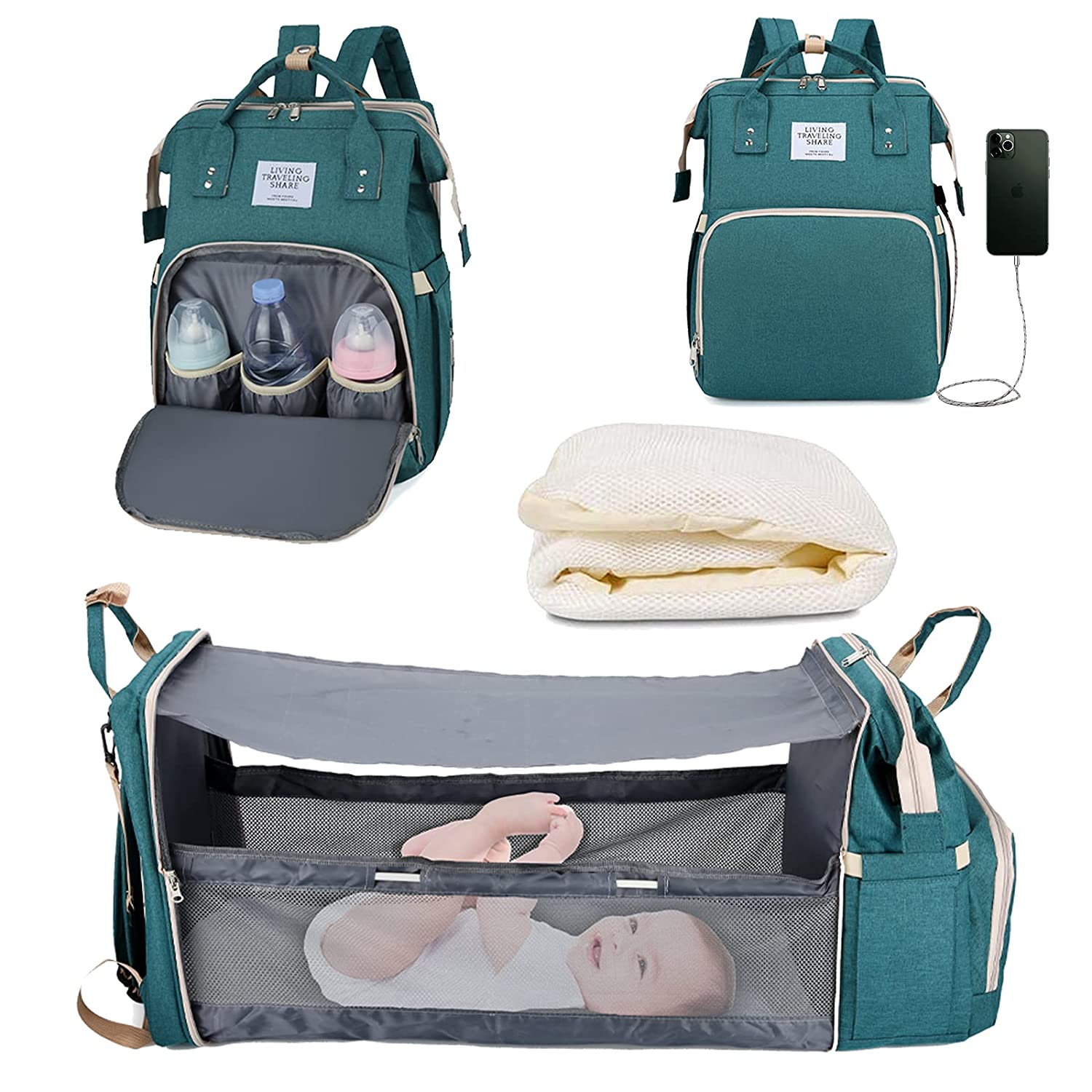 BabyNappy™ Sacs à langer Portatif. Berceau de voyage. - myshopbaby-mom.com