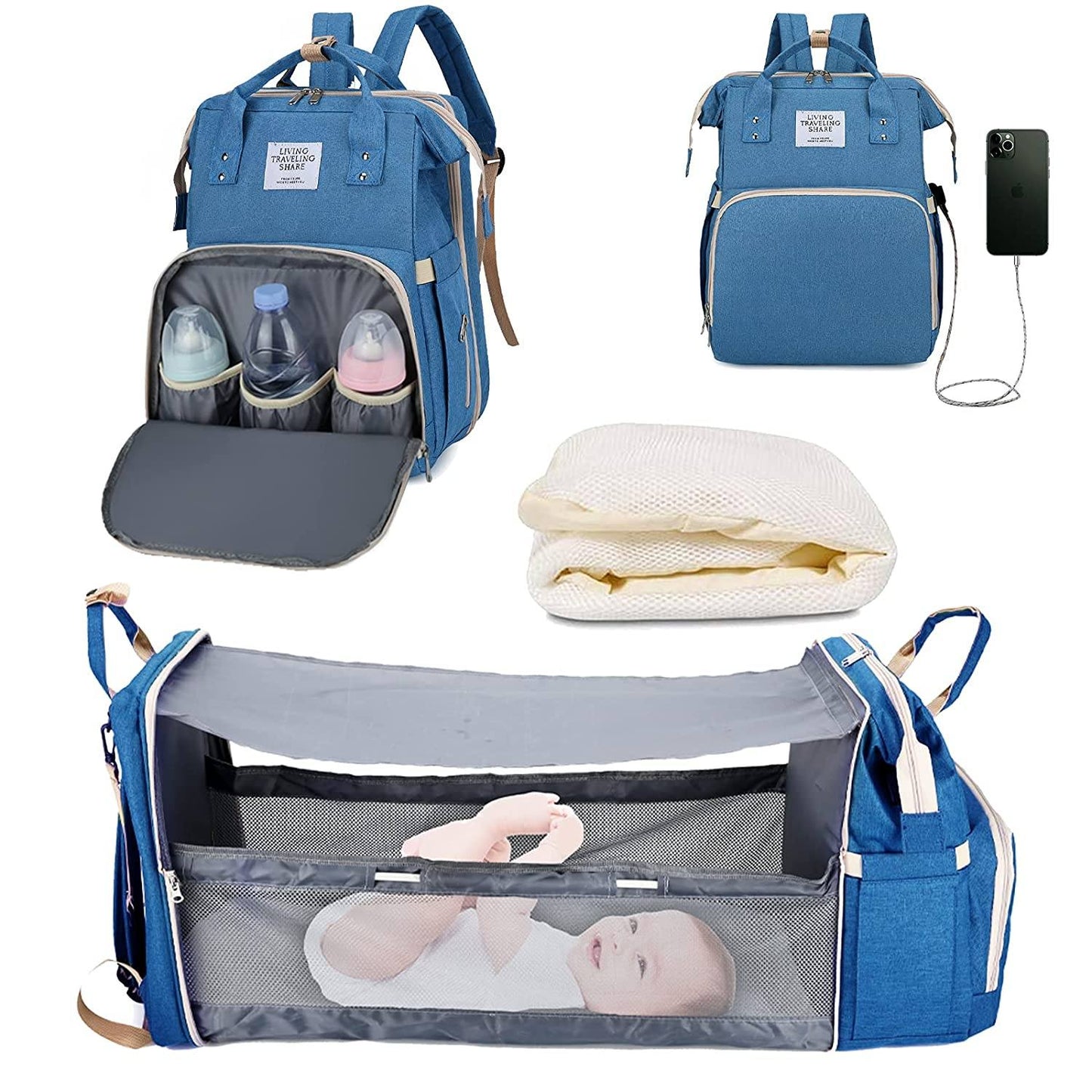 BabyNappy™ Sacs à langer Portatif. Berceau de voyage. - myshopbaby-mom.com